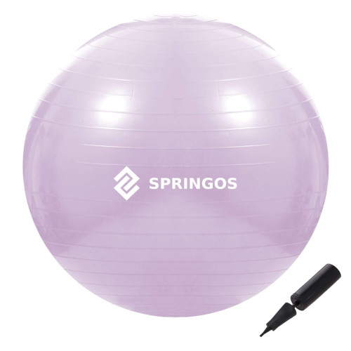Фітбол  Springos 65 cm Anti-Burst FB0011 Violet - фото №5